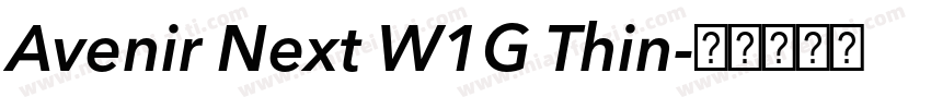Avenir Next W1G Thin字体转换